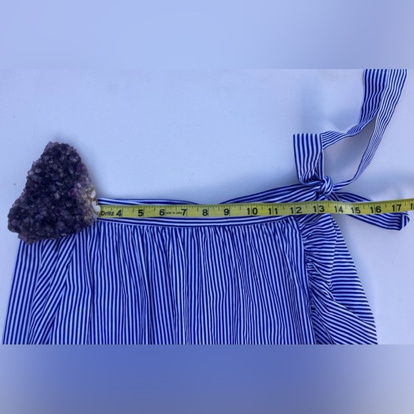 J. Crew Striped Ruffled Tiered Wrap Skirt - Picture 12 of 13